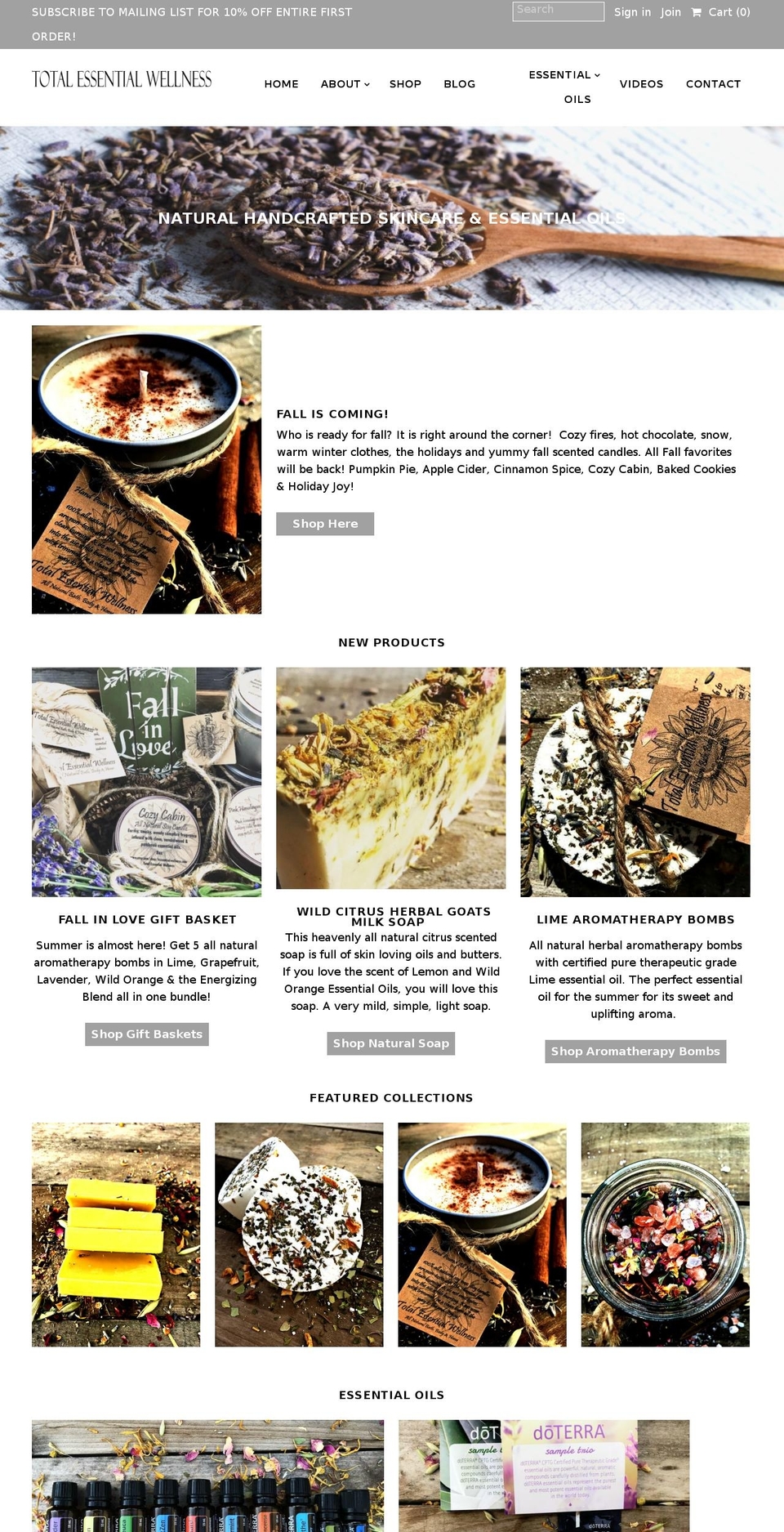 totalessentialwellness.com — Shopify storefront screenshot