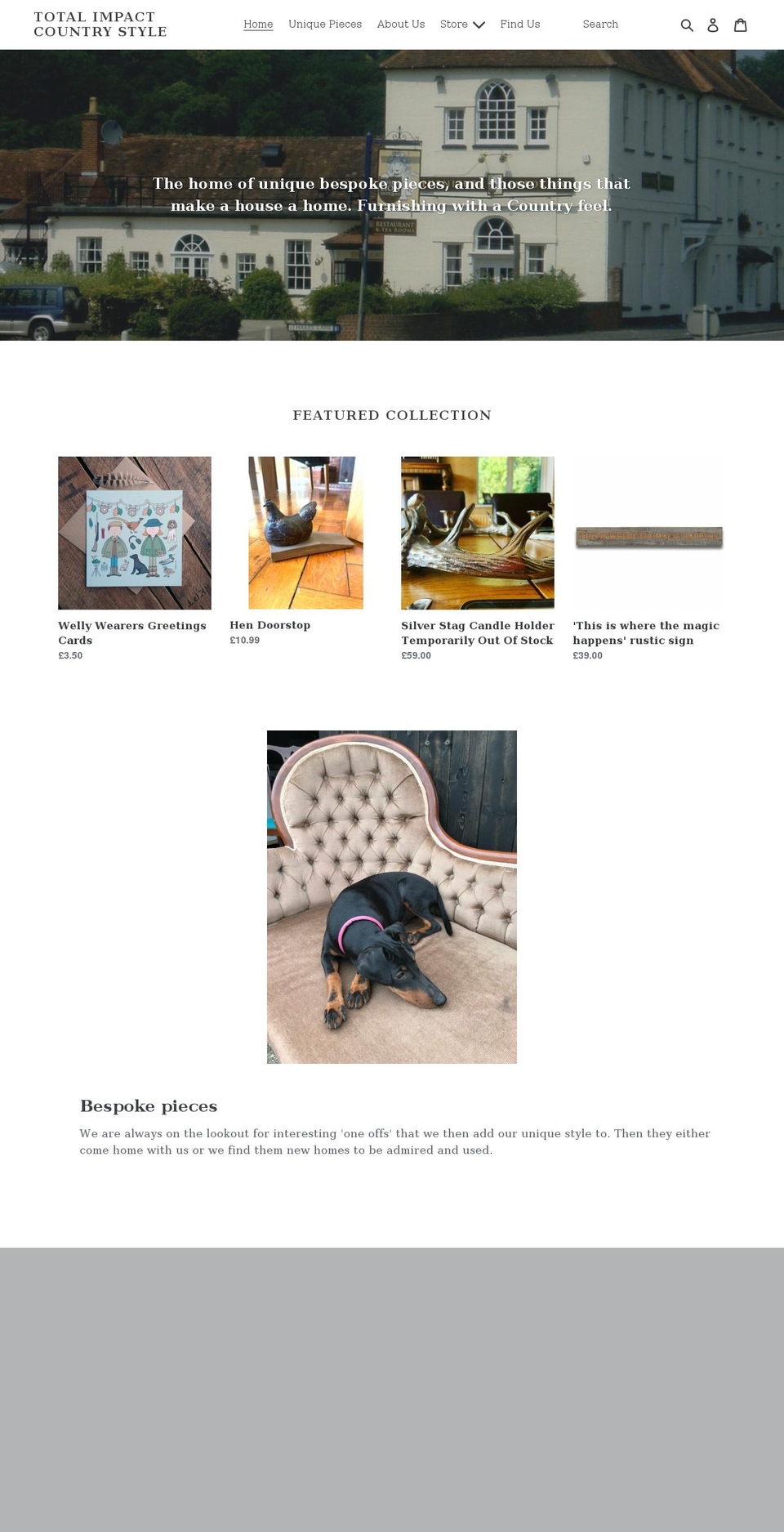 totalimpactcountrystyle.co.uk shopify website screenshot