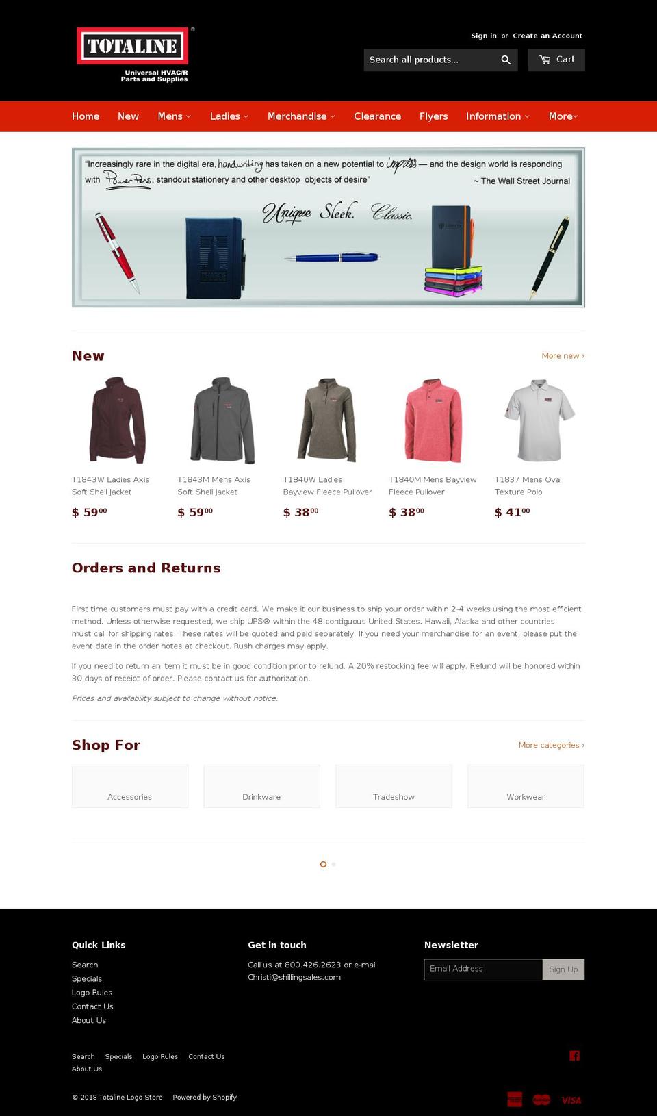 totalinelogostore.com — Shopify storefront screenshot