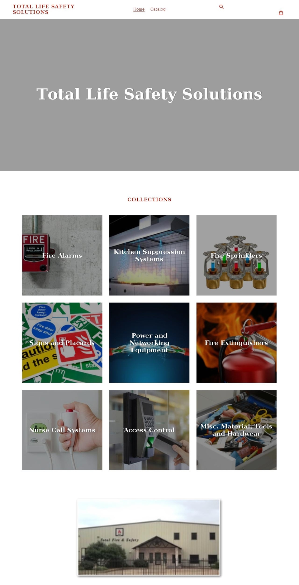 totallifesafetysolutions.com shopify website screenshot