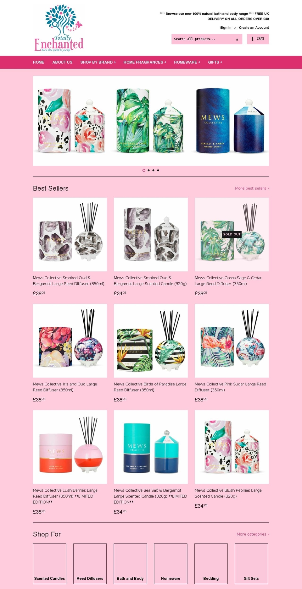 totallyenchanted.co.uk shopify website screenshot