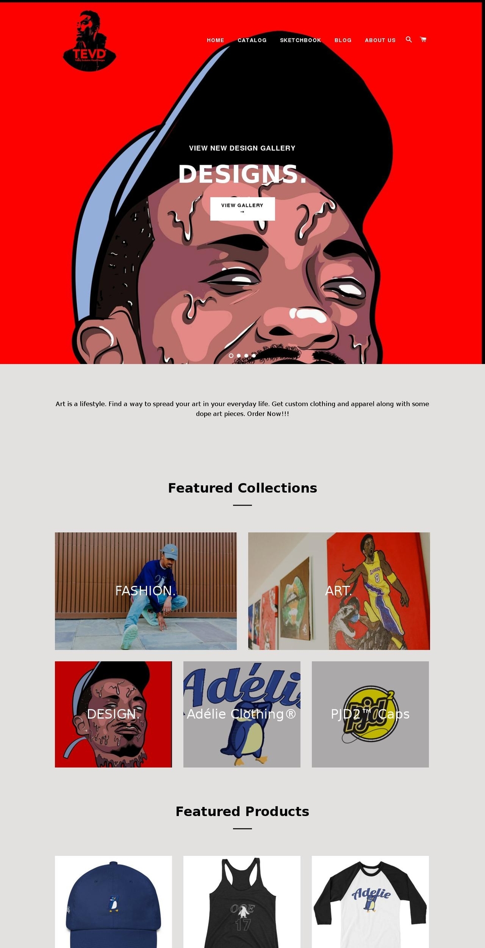 totallyexclusivevisualdesigns.com shopify website screenshot