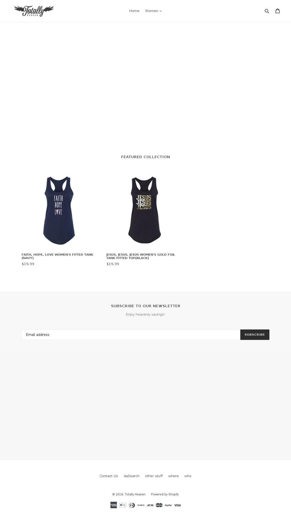 totallyheaven.com — Shopify storefront screenshot