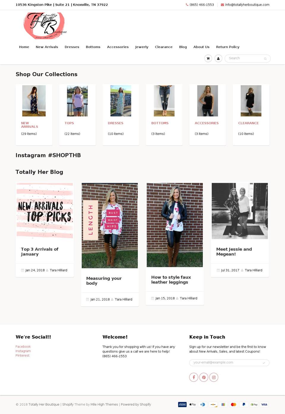 totallyherboutique.com — Shopify storefront screenshot