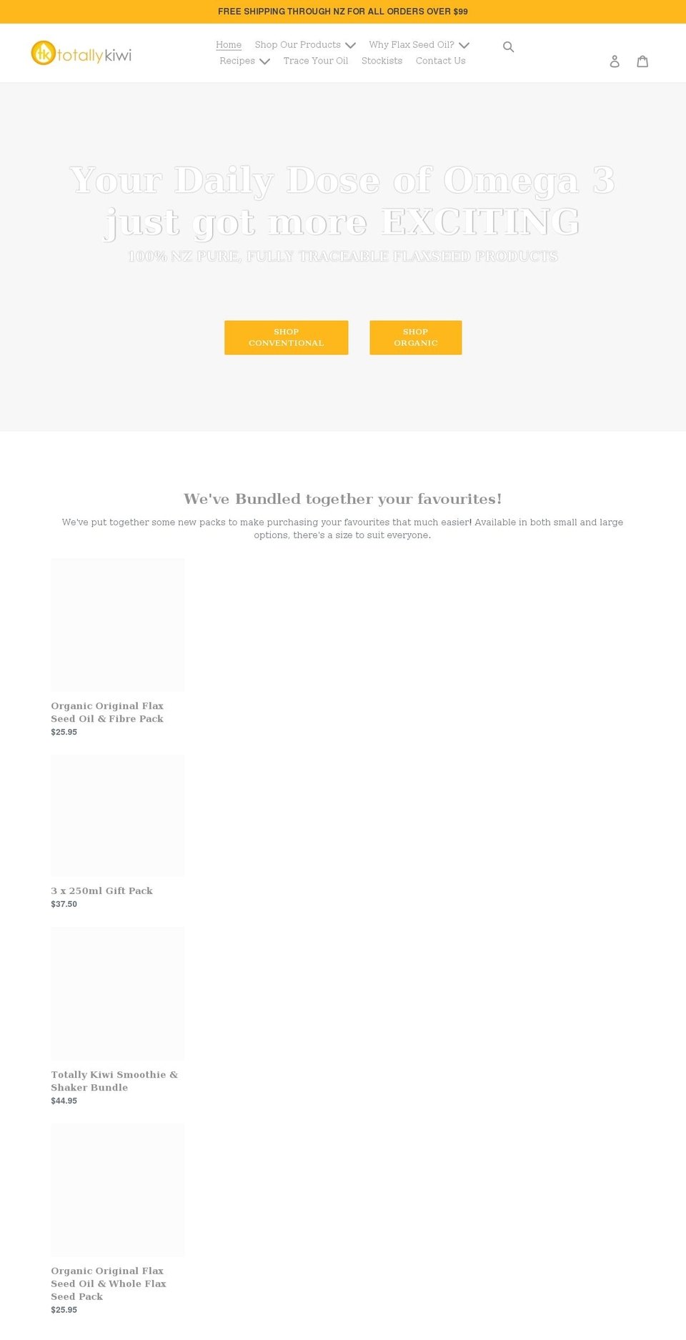 totallykiwi.co.nz shopify website screenshot