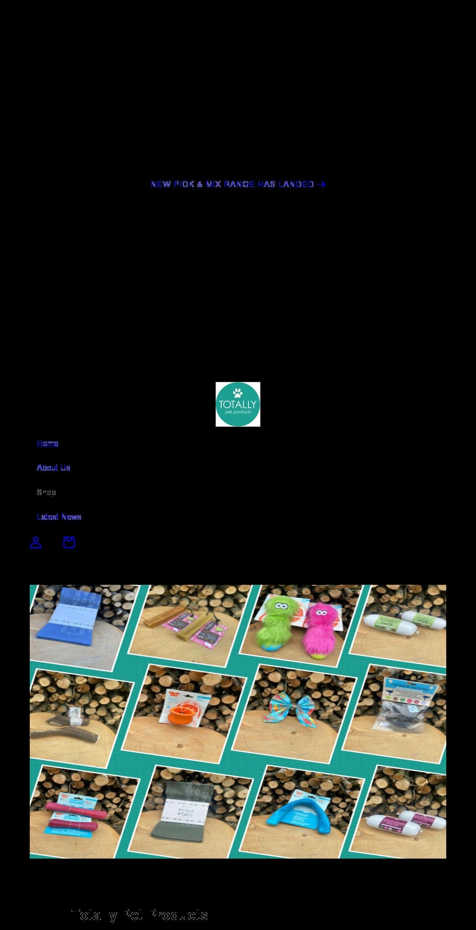 totallypetproducts.co.uk shopify website screenshot