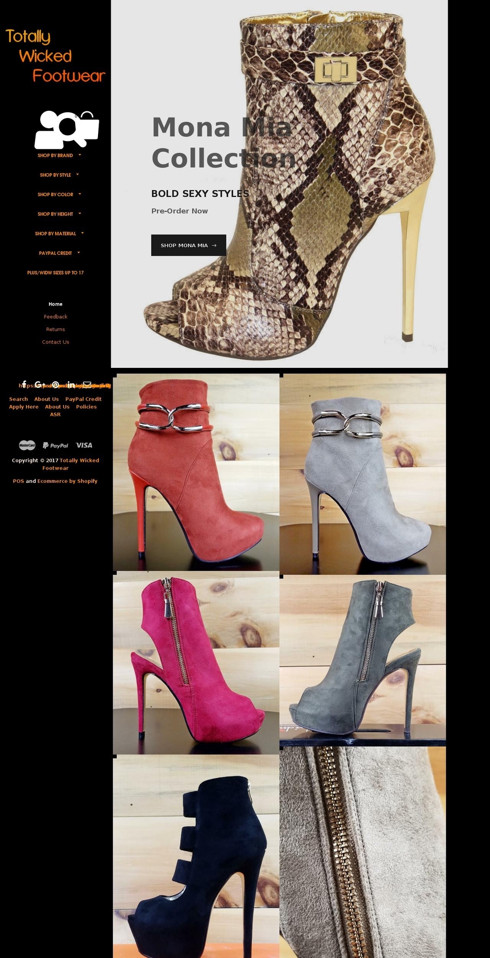 Kingdom Shopify theme site example totallywickedfootwear.com