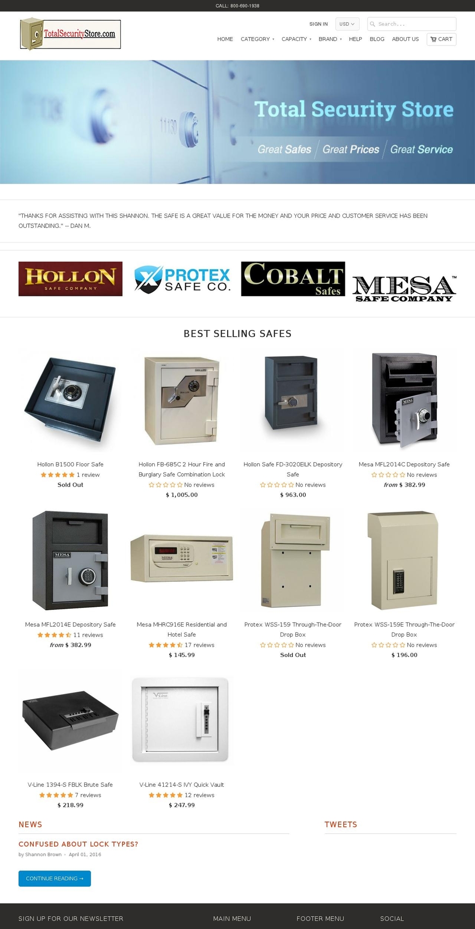 totalsecuritystore.com shopify website screenshot