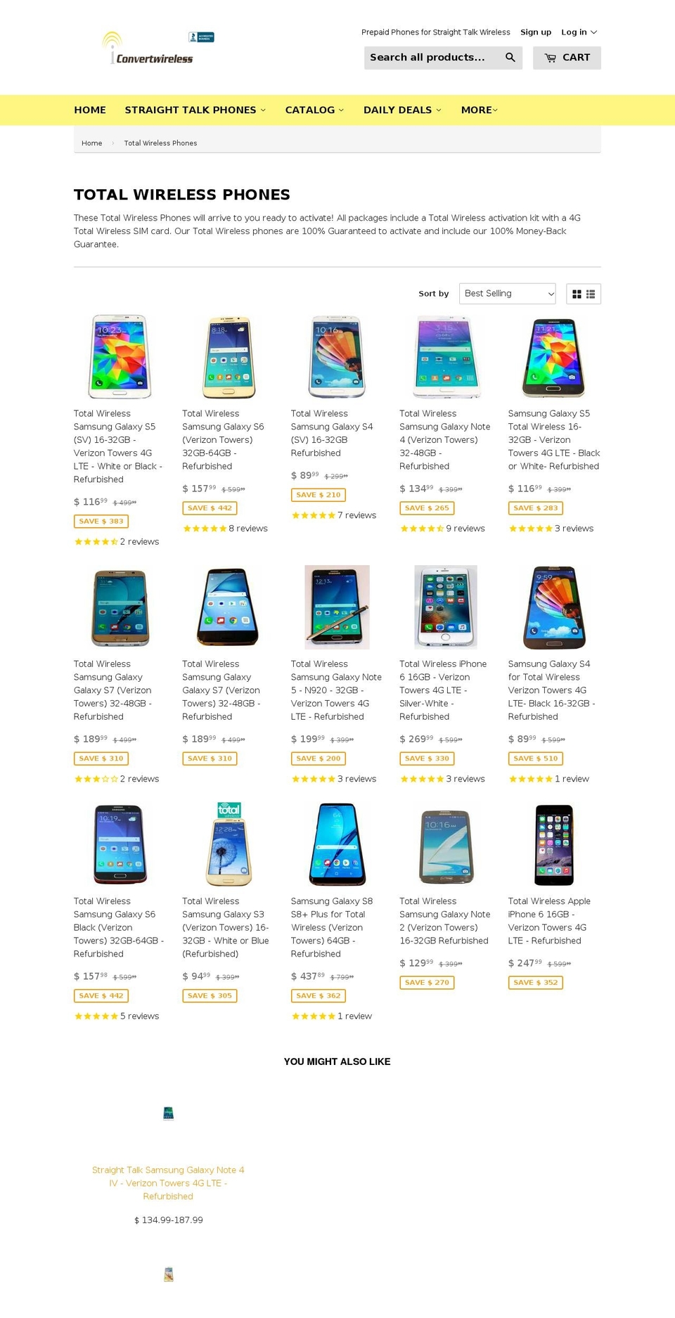 totalwirelessphones.com shopify website screenshot