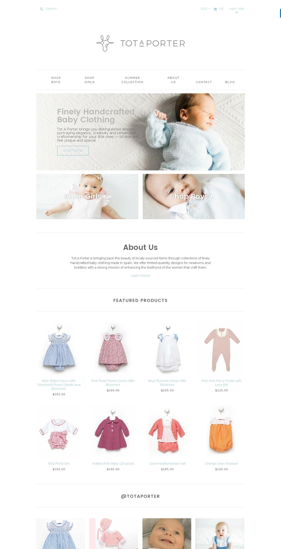 totaporter.com — Shopify storefront screenshot
