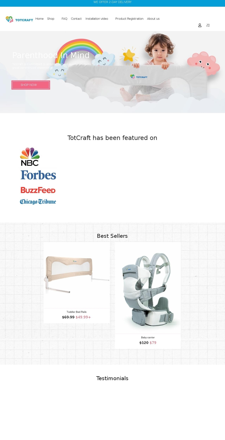 totcraft.co shopify website screenshot