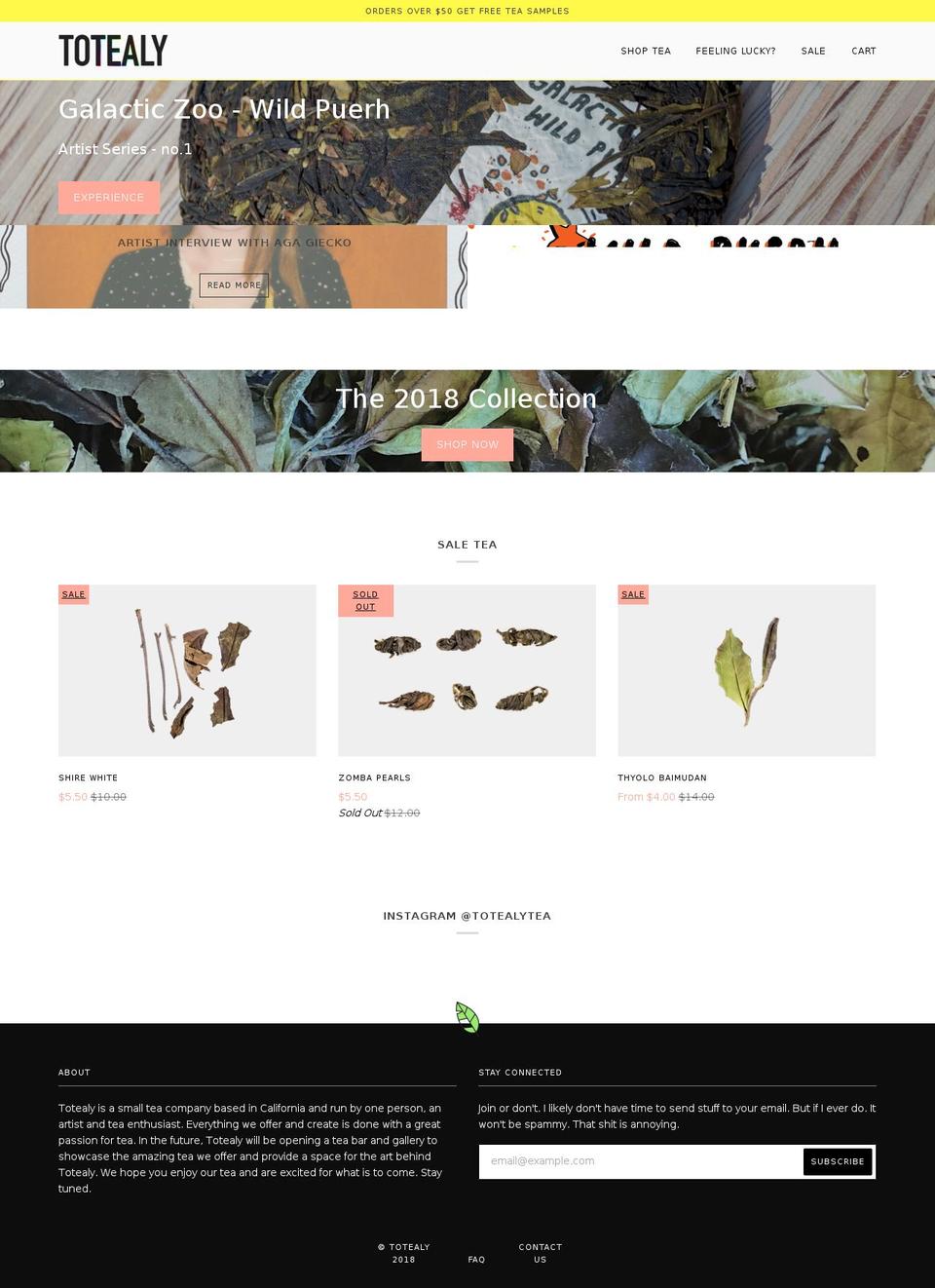 totealy.com — Shopify storefront screenshot