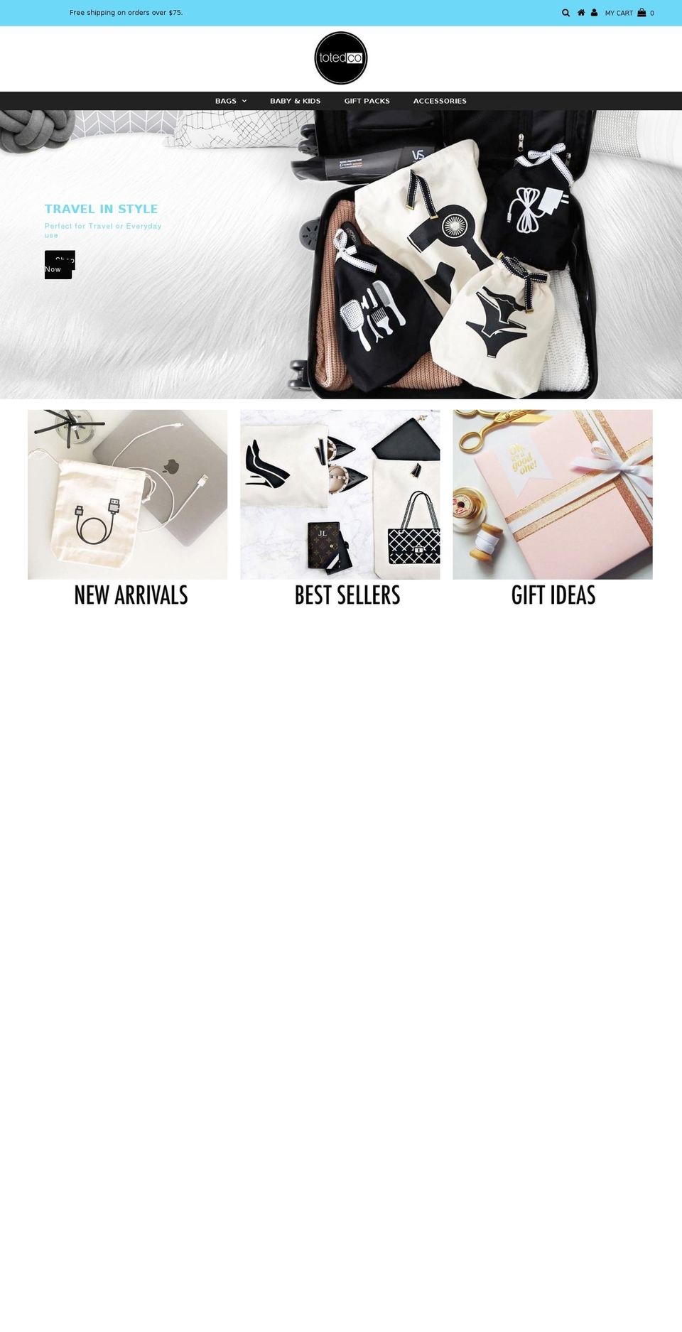 totedco.com.au shopify website screenshot