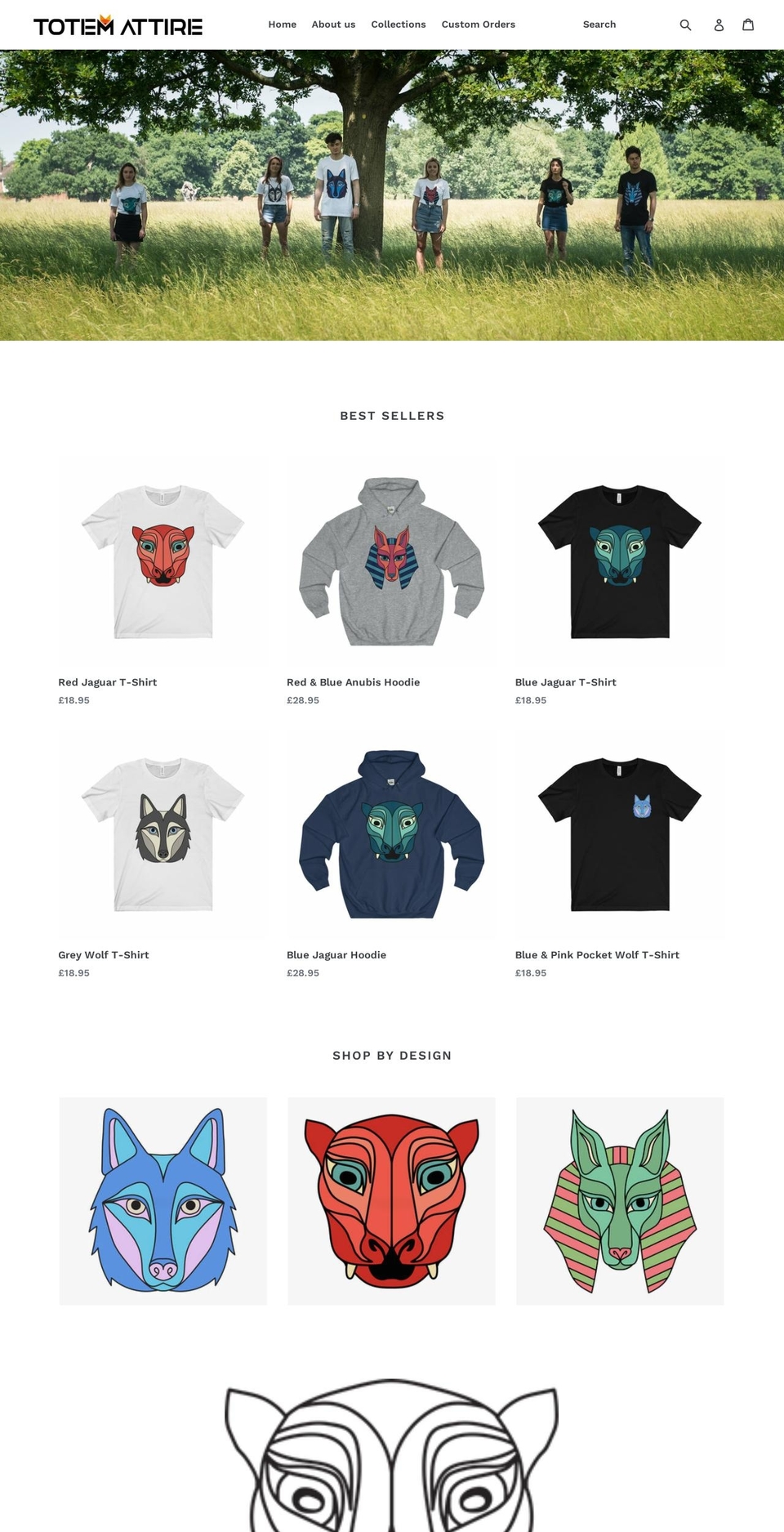 totemattire.com shopify website screenshot