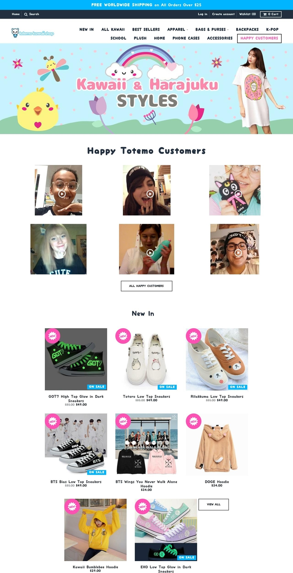 totemokawaiishop.com shopify website screenshot