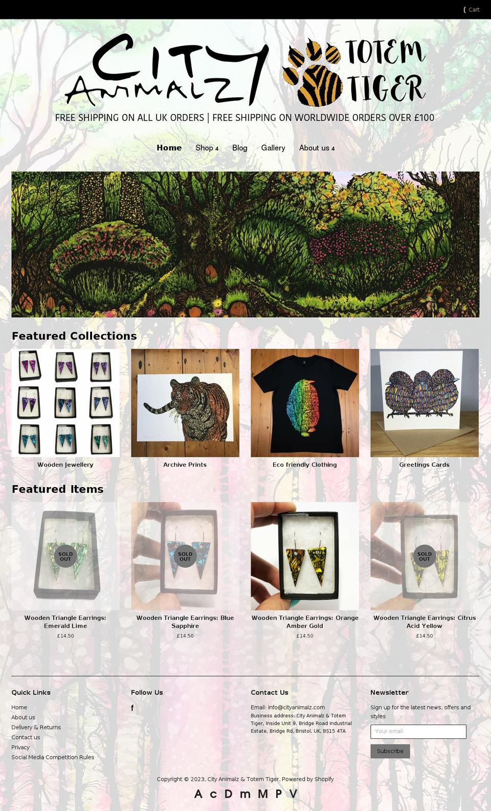 totemtiger.co.uk shopify website screenshot