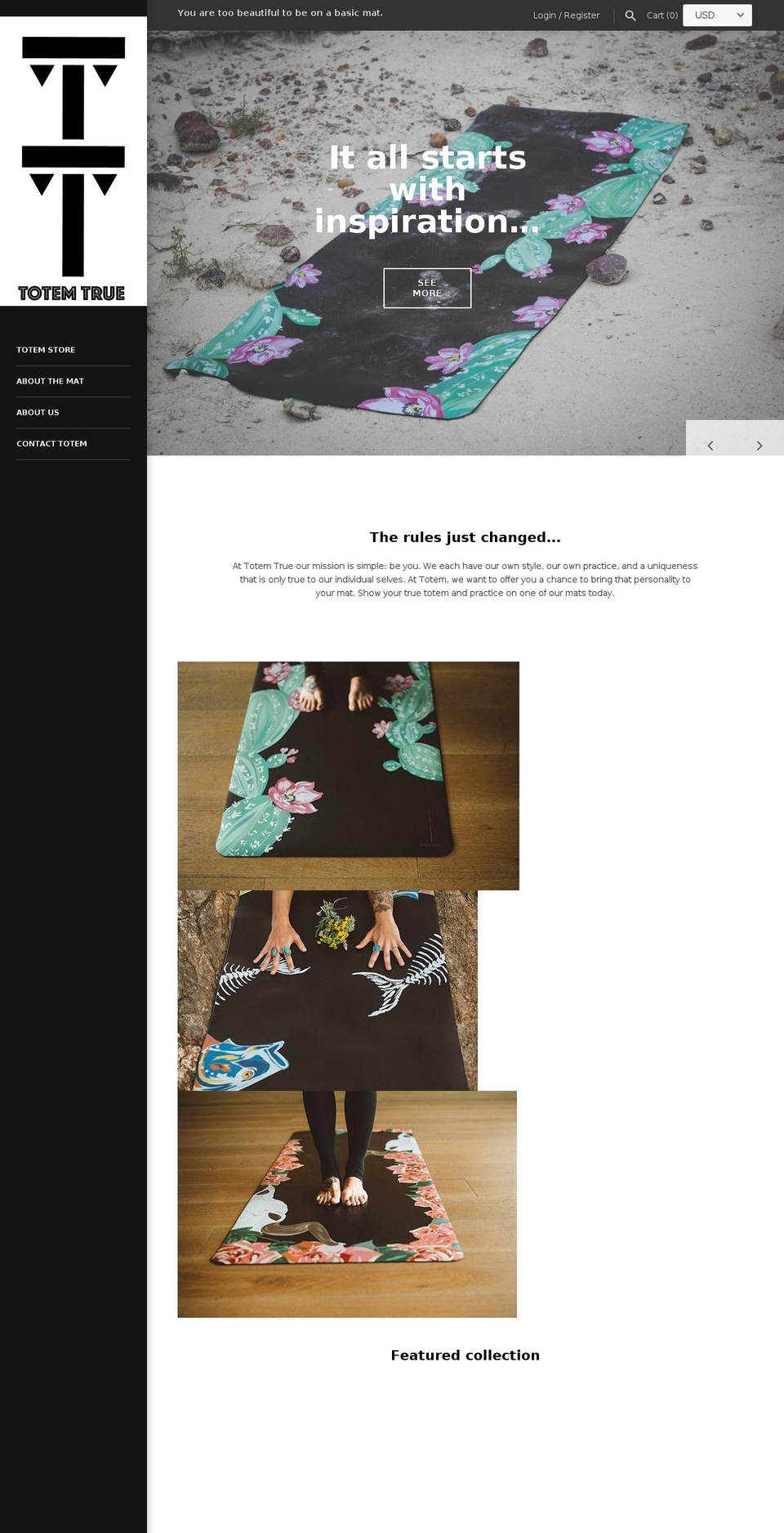 totemtrue.com — Shopify storefront screenshot