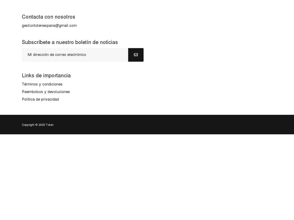 toten.shop shopify website screenshot