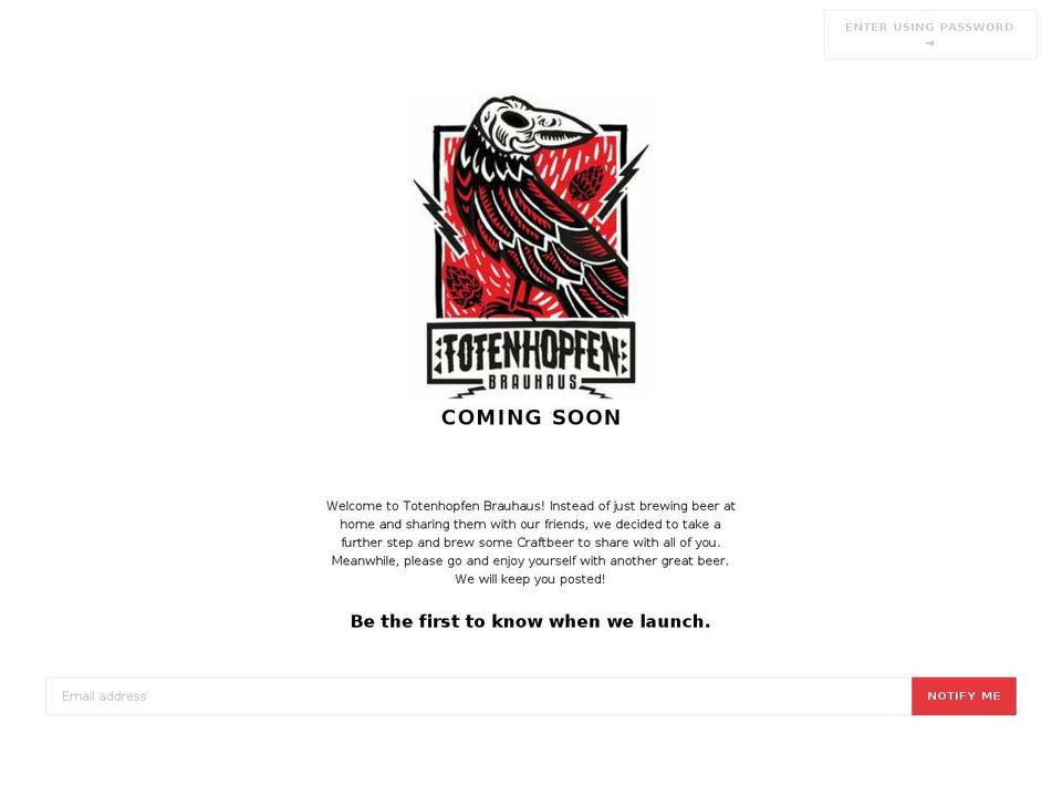totenhopfen-brauhaus.com — Shopify storefront screenshot