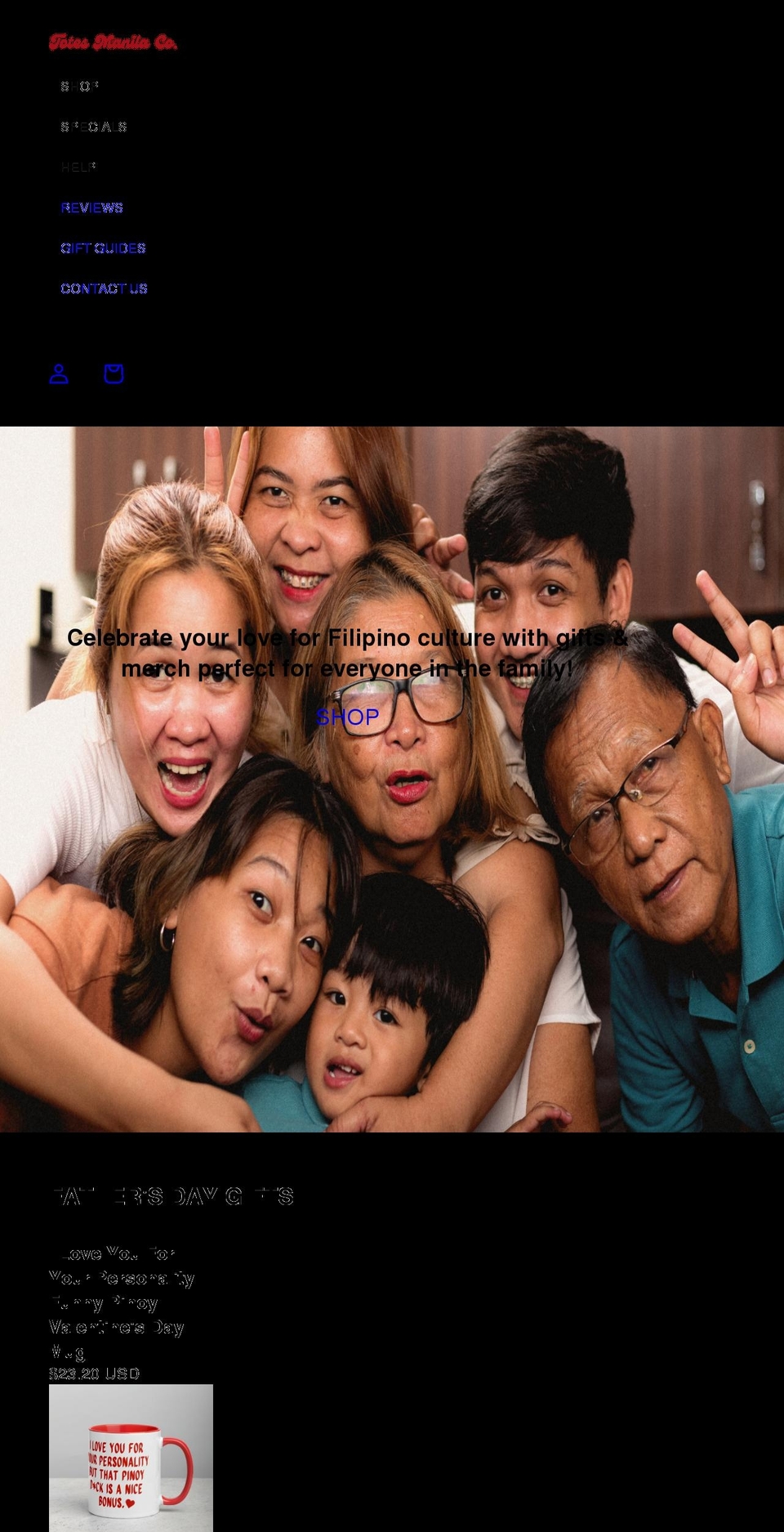 totesmanila.com shopify website screenshot