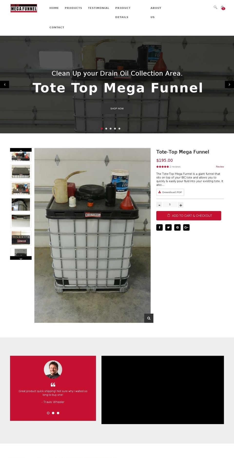totetopmegafunnel.com — Shopify storefront screenshot