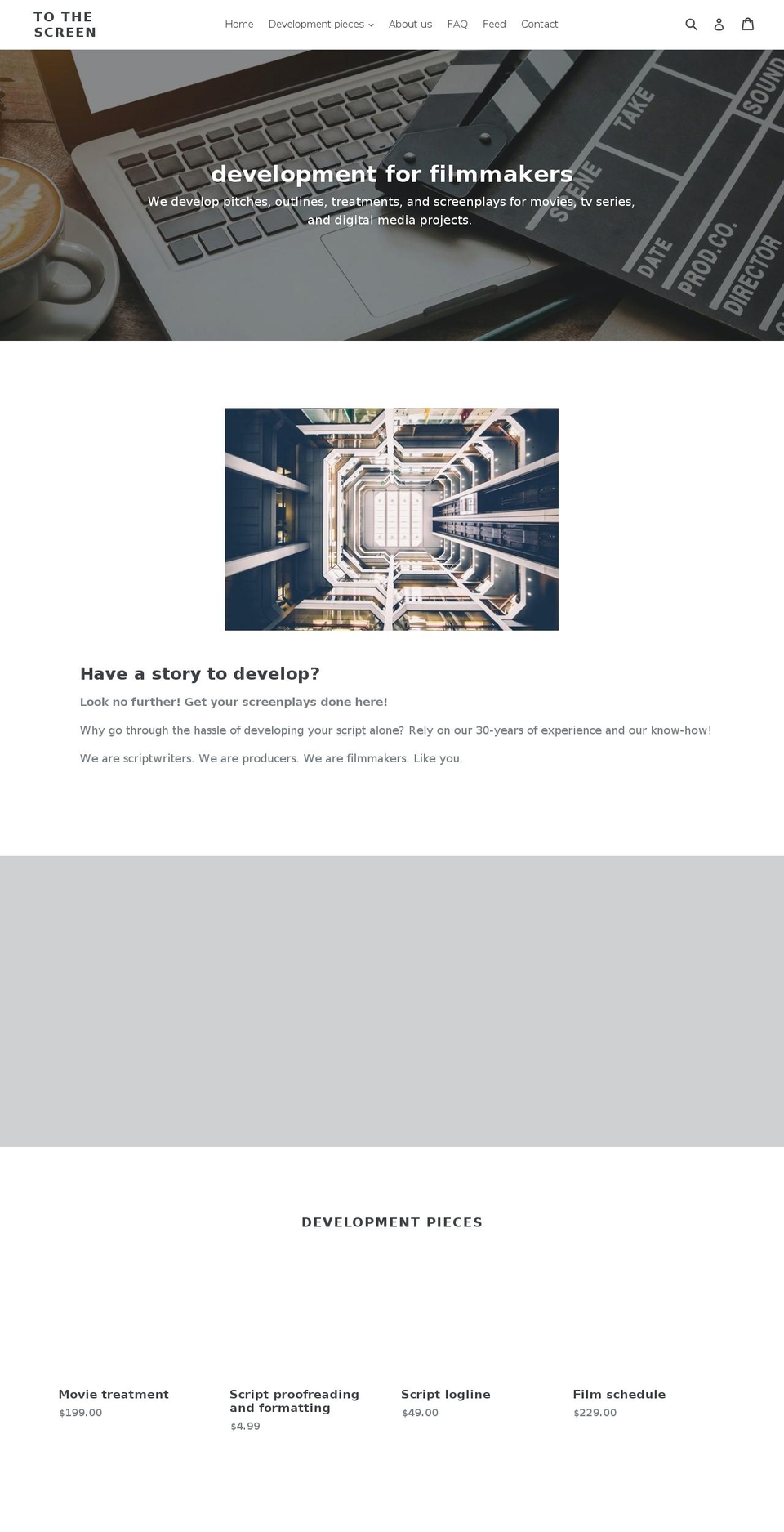 tothescreen.com — Shopify storefront screenshot