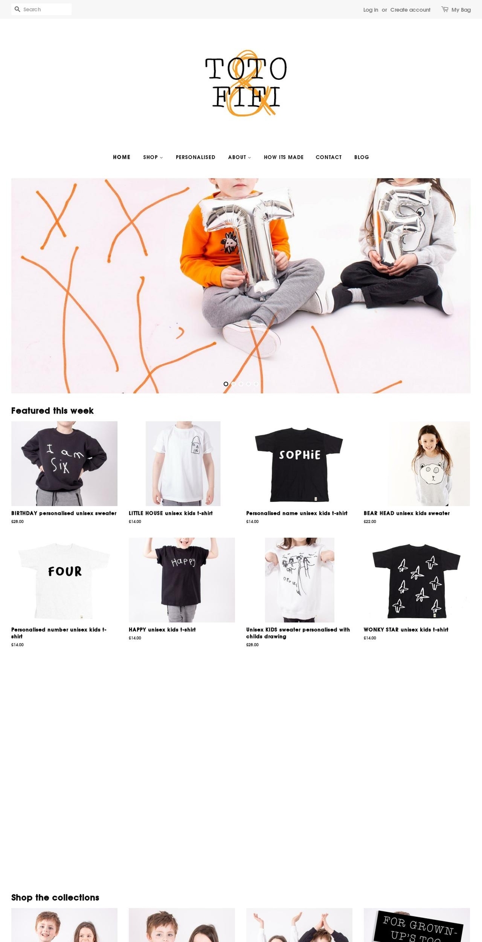totoandfifi.com shopify website screenshot