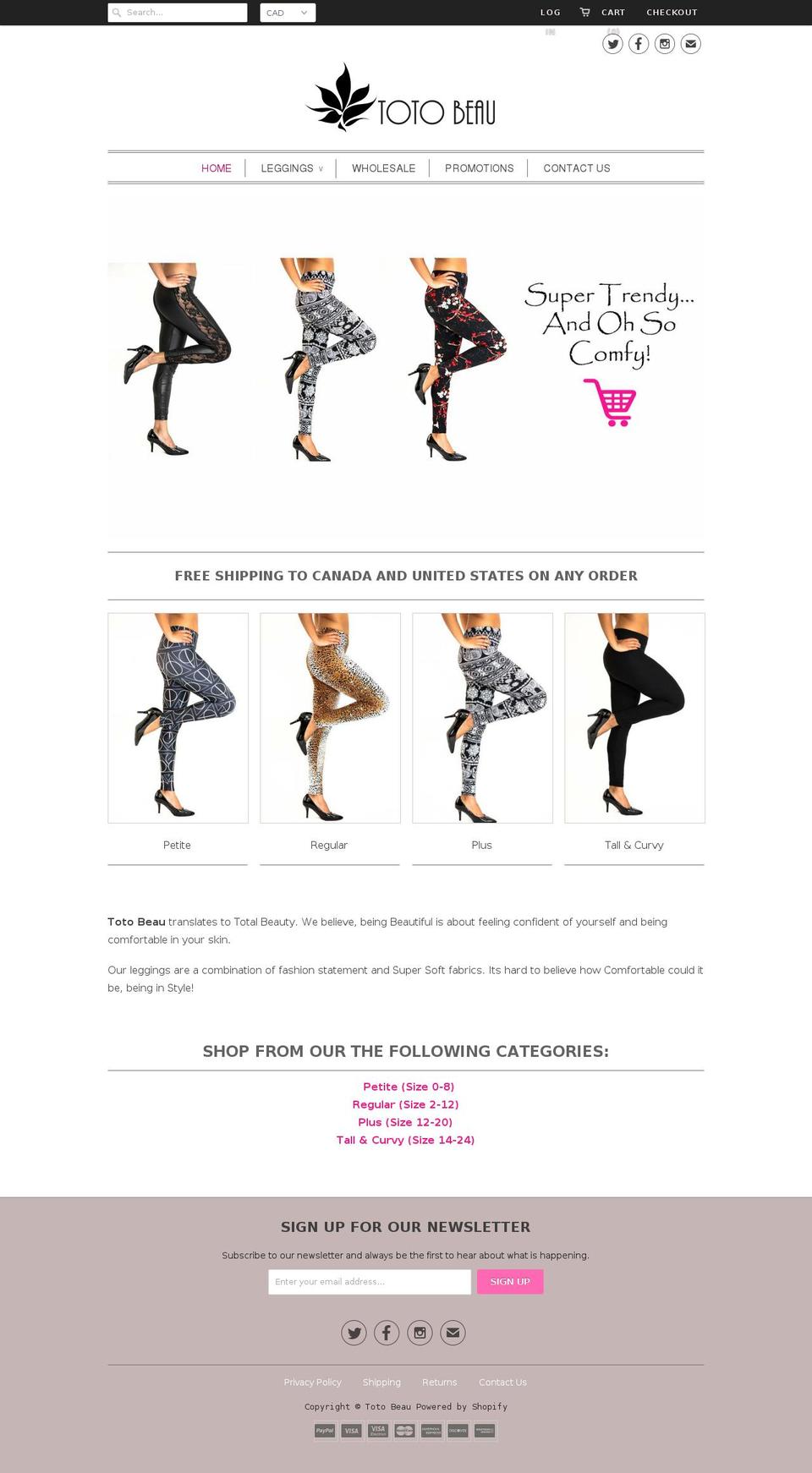 totobeau.com — Shopify storefront screenshot
