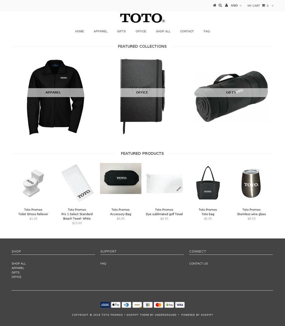 totopromos.com shopify website screenshot