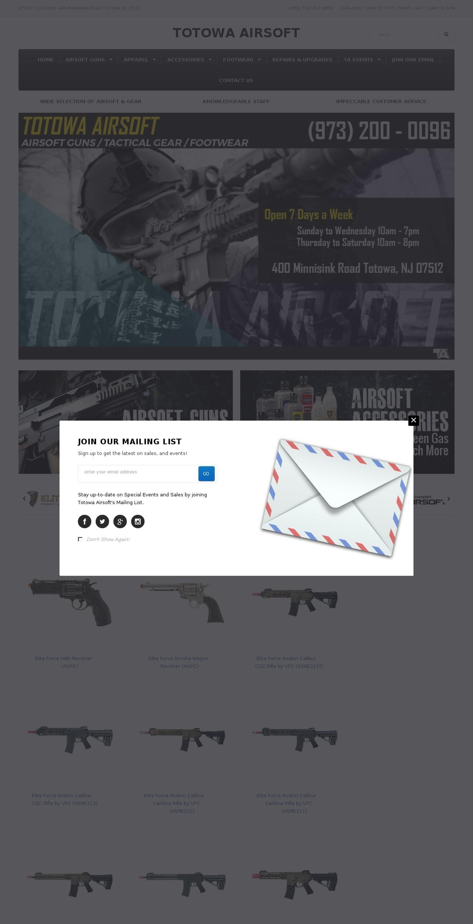 TotowaAirsoft_Running Shopify theme site example totowaairsoft.com