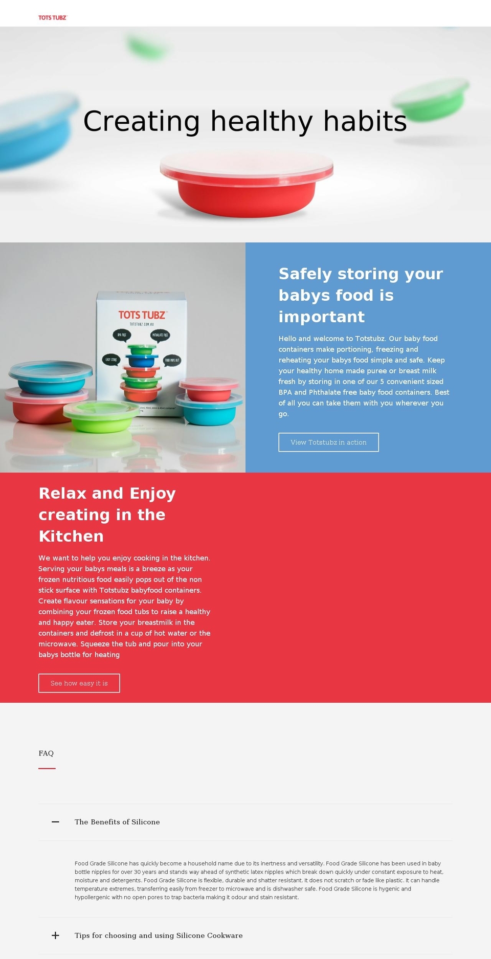 totstubz.com shopify website screenshot