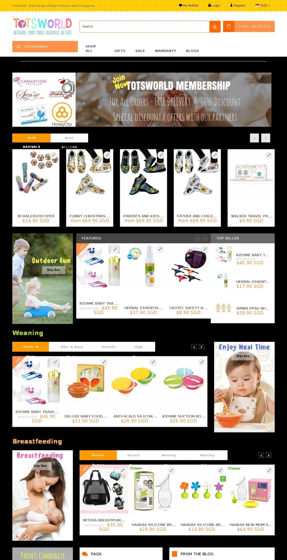 totsworld.com.sg shopify website screenshot