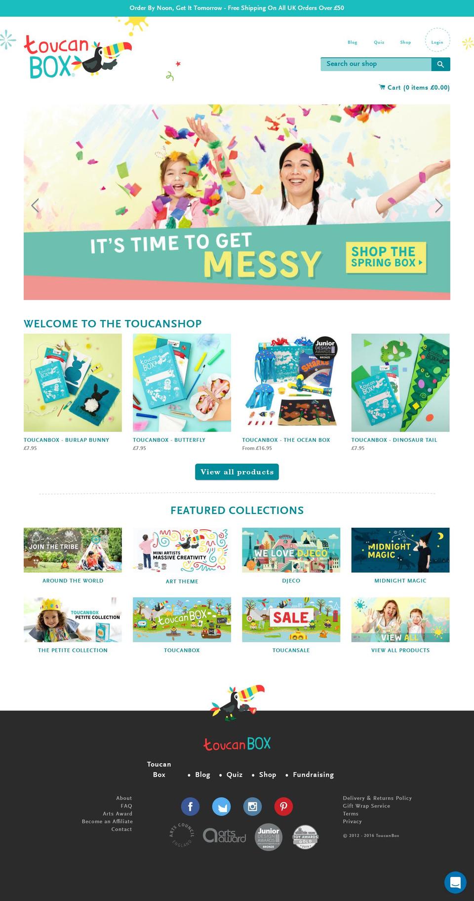toucanbox.myshopify.com shopify website screenshot