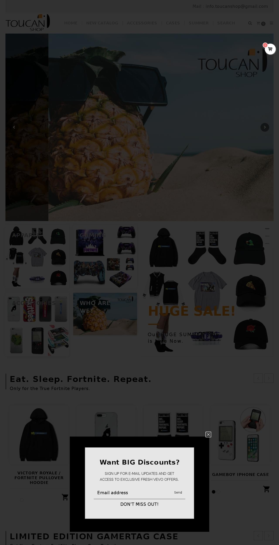 toucanshop.com — Shopify storefront screenshot