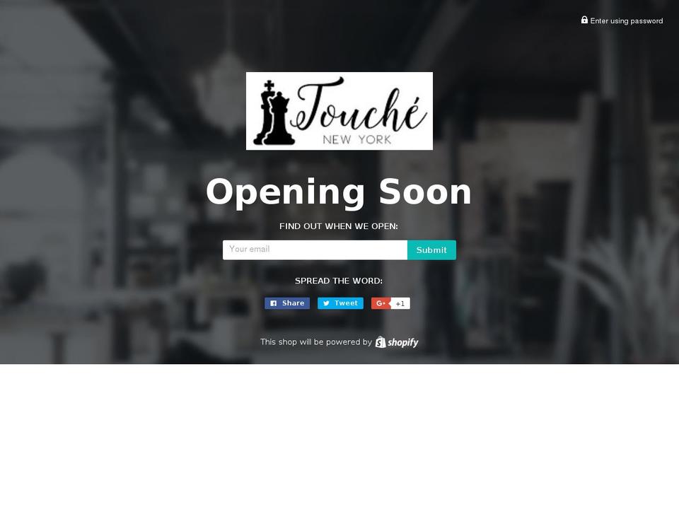 touchejewelry.com shopify website screenshot