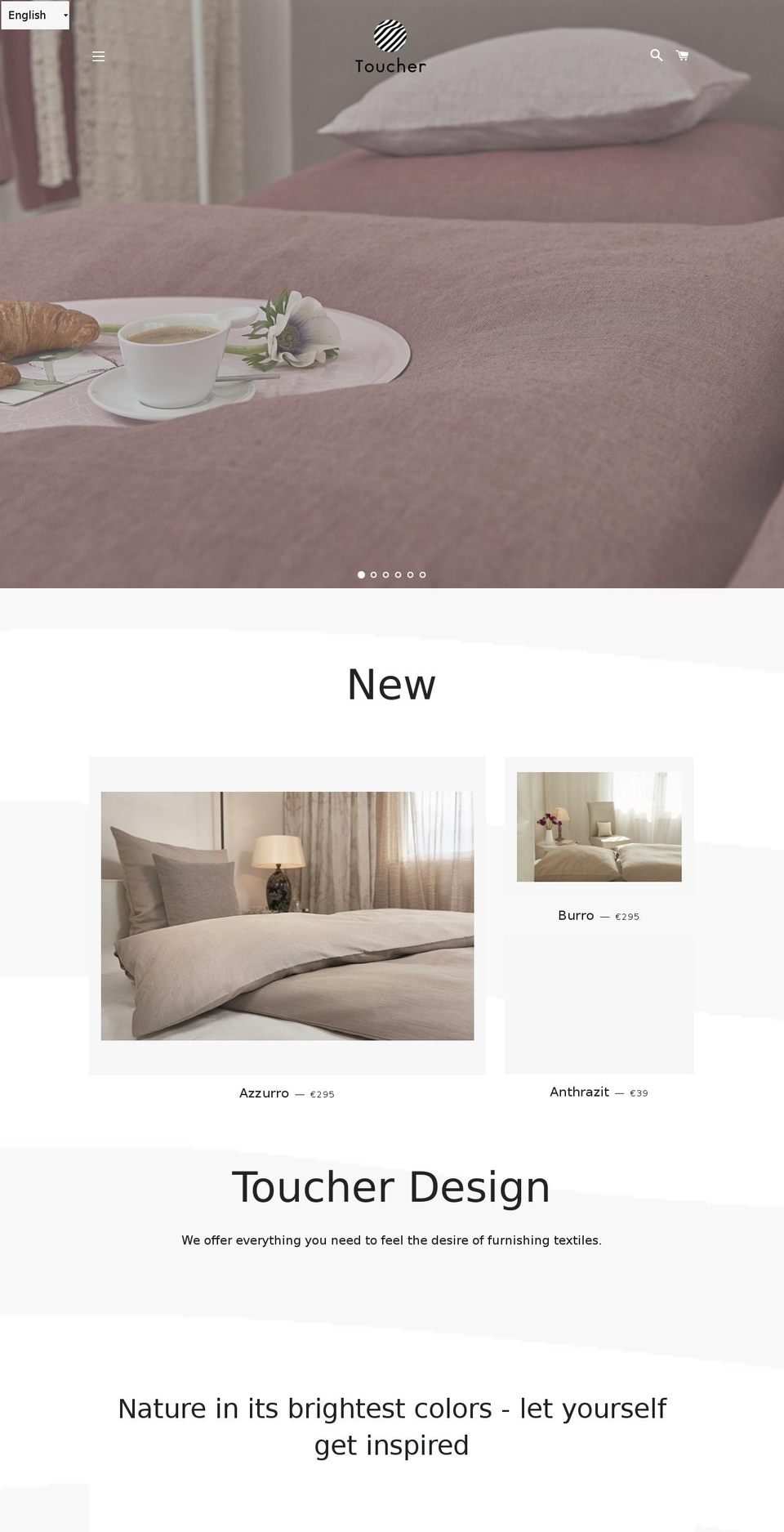 toucher-design.com shopify website screenshot