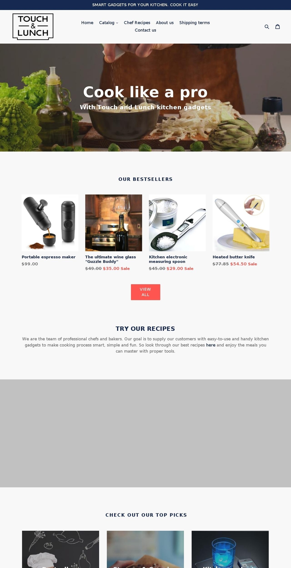 touchlunchshop.com — Shopify storefront screenshot