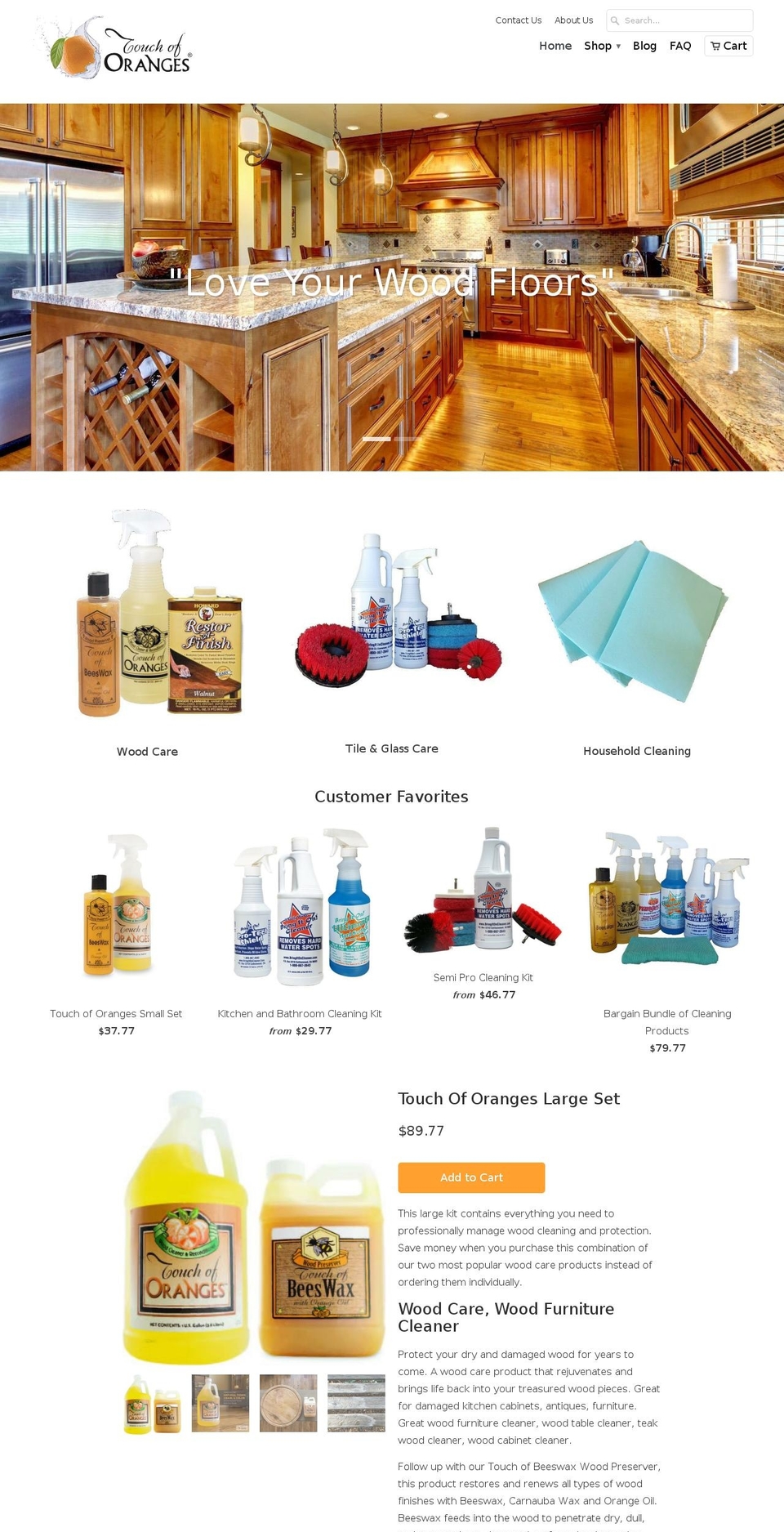 touchofbeeswax.com — Shopify storefront screenshot