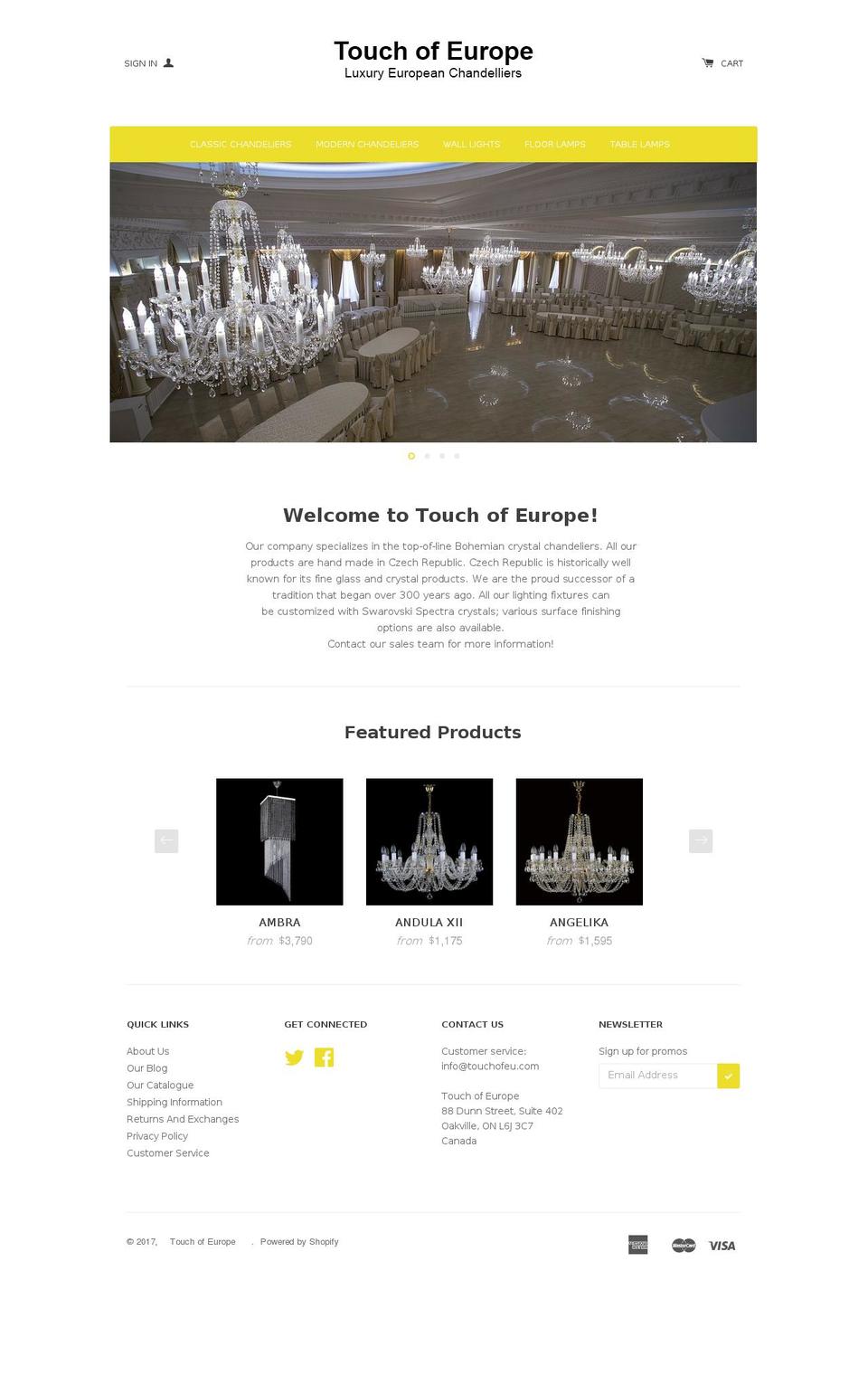 touchofeu.com shopify website screenshot