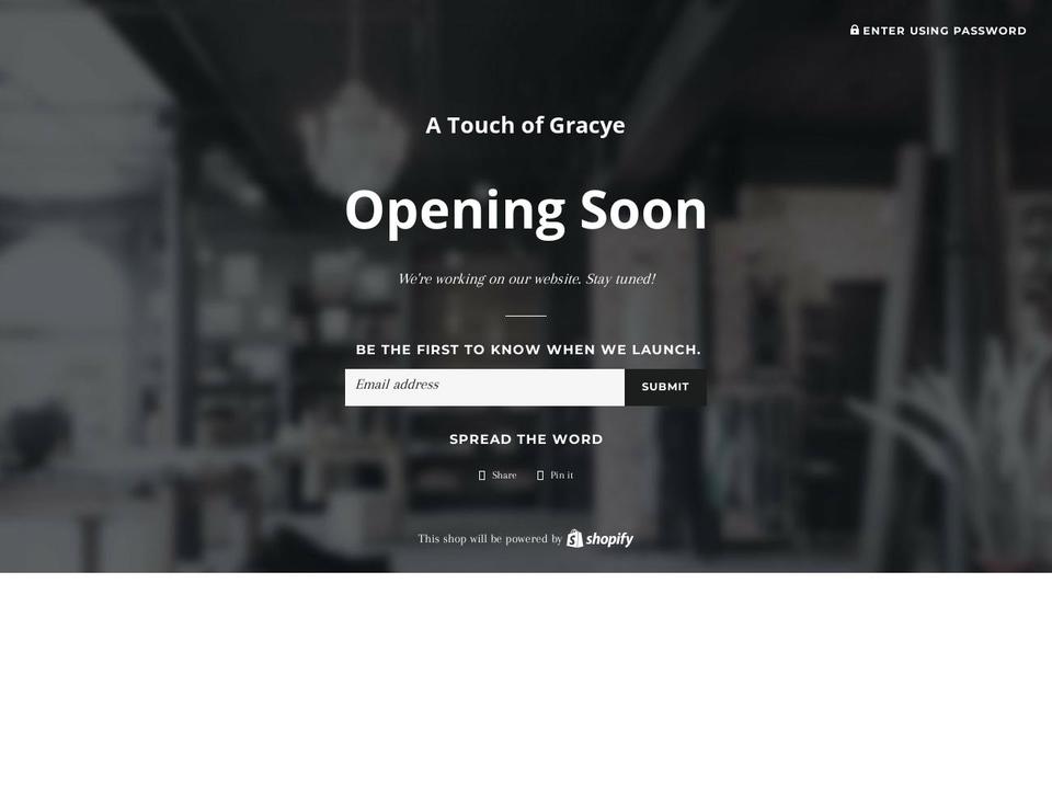 touchofgracye.com — Shopify storefront screenshot