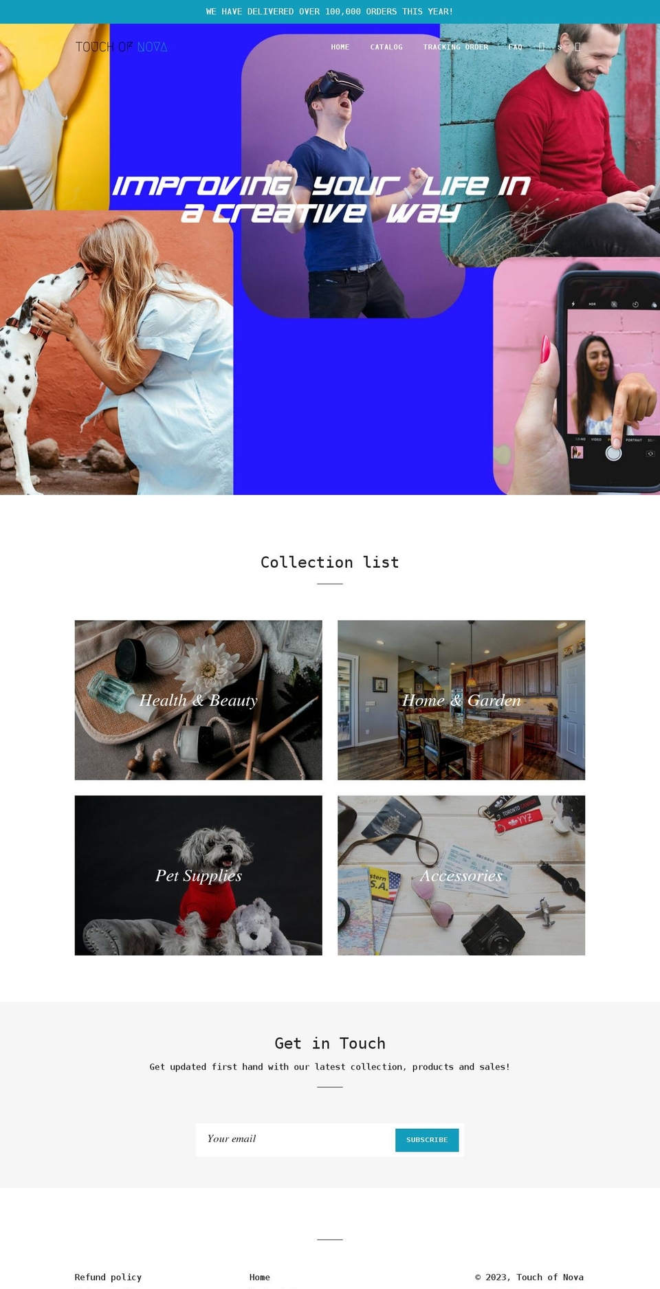 touchofnova.com shopify website screenshot