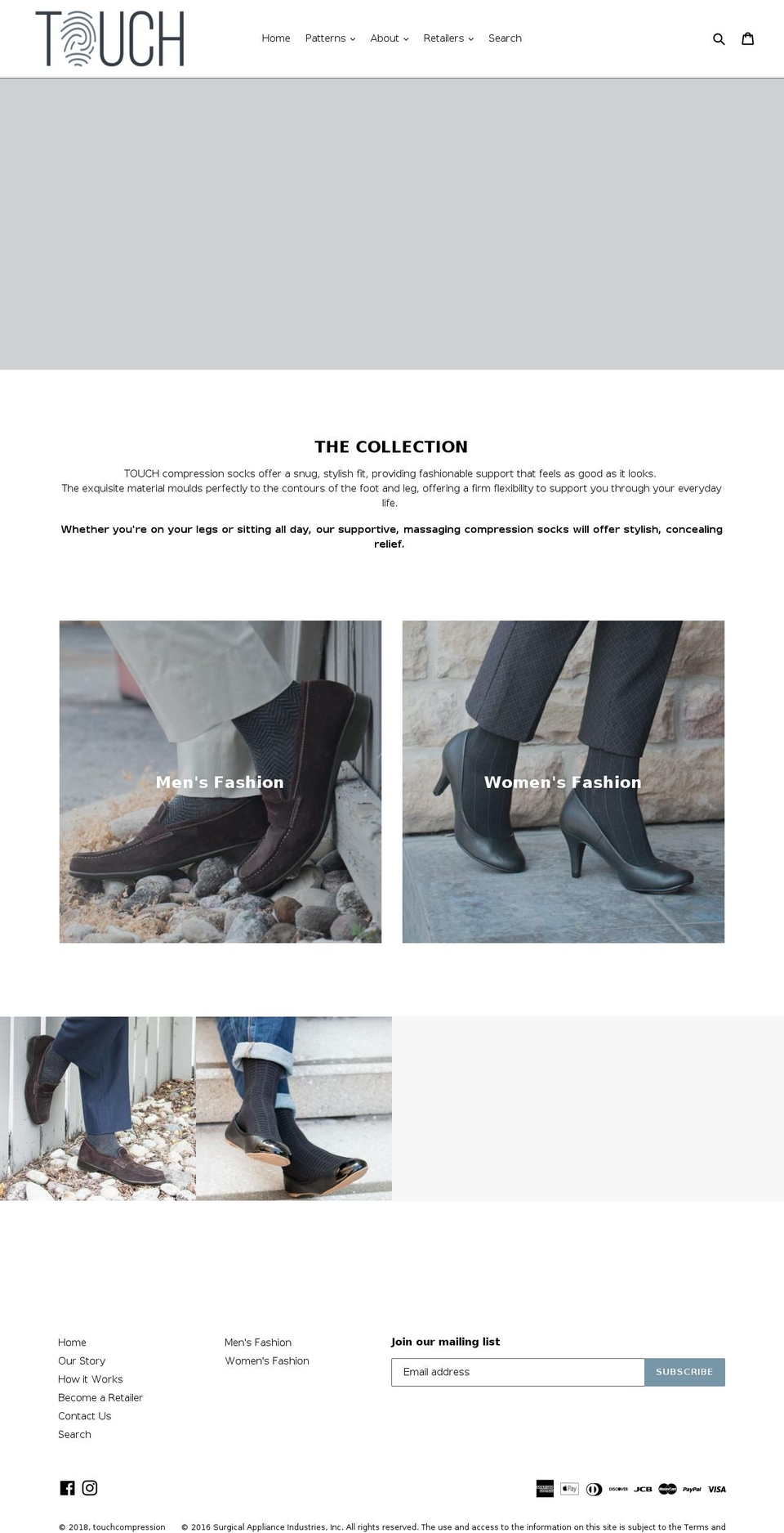 touchsocks.com — Shopify storefront screenshot