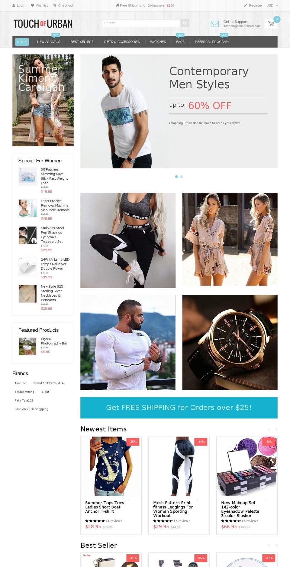 touchurban.com — Shopify storefront screenshot