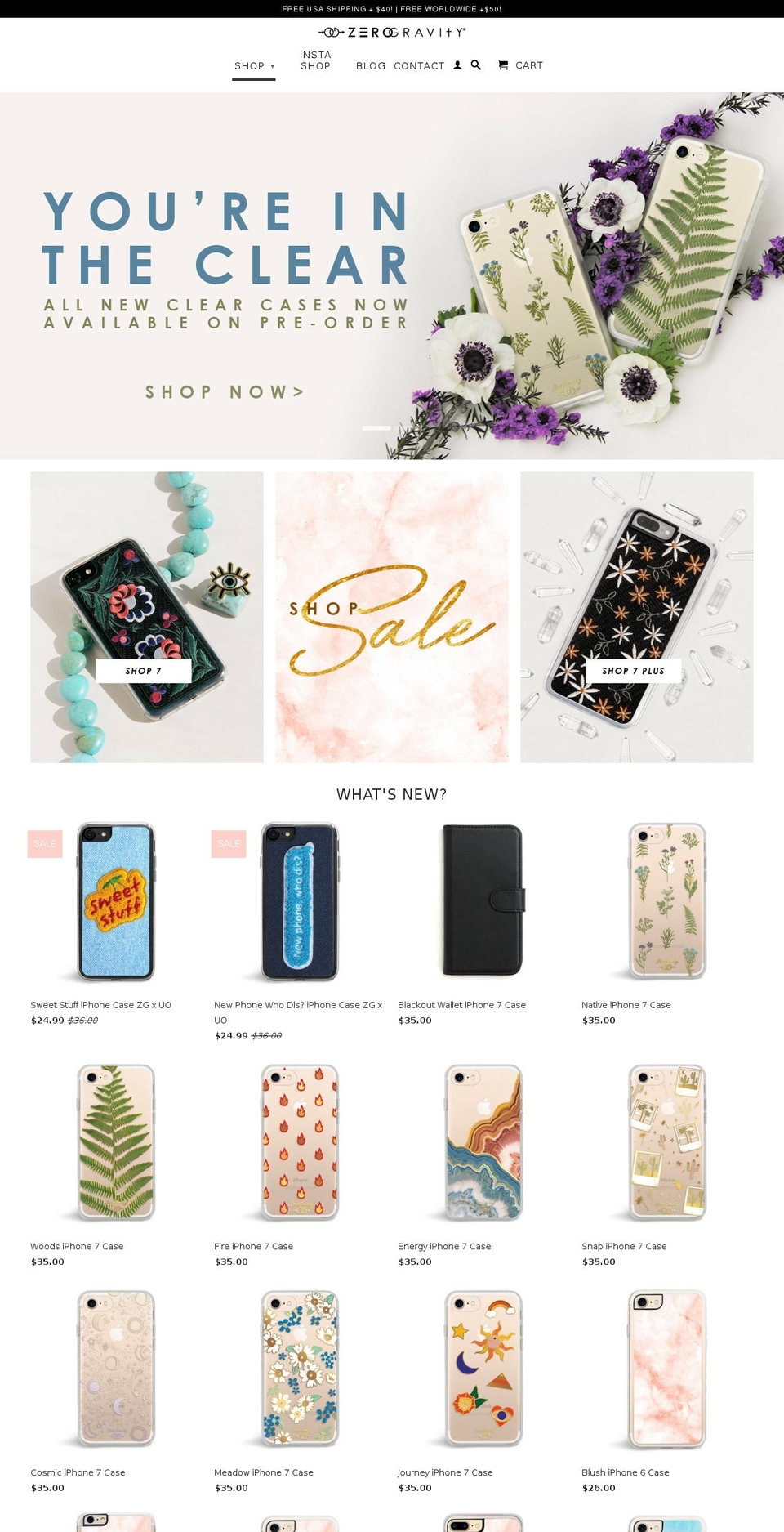 touchzerogravity.com shopify website screenshot