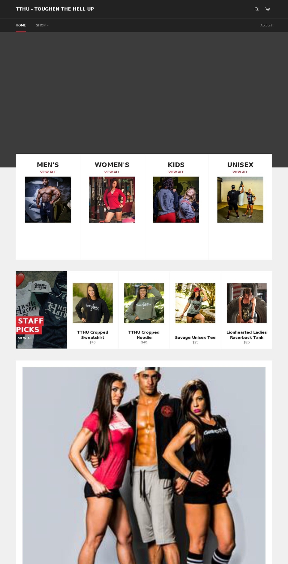 toughenthehellup.com shopify website screenshot
