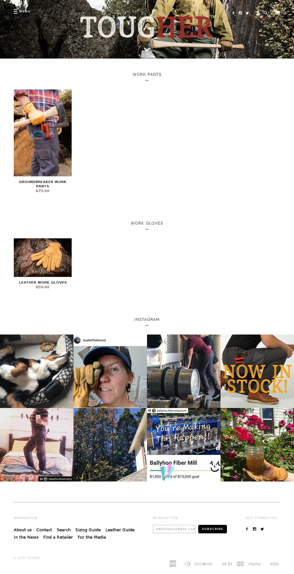 tougher.com — Shopify storefront screenshot