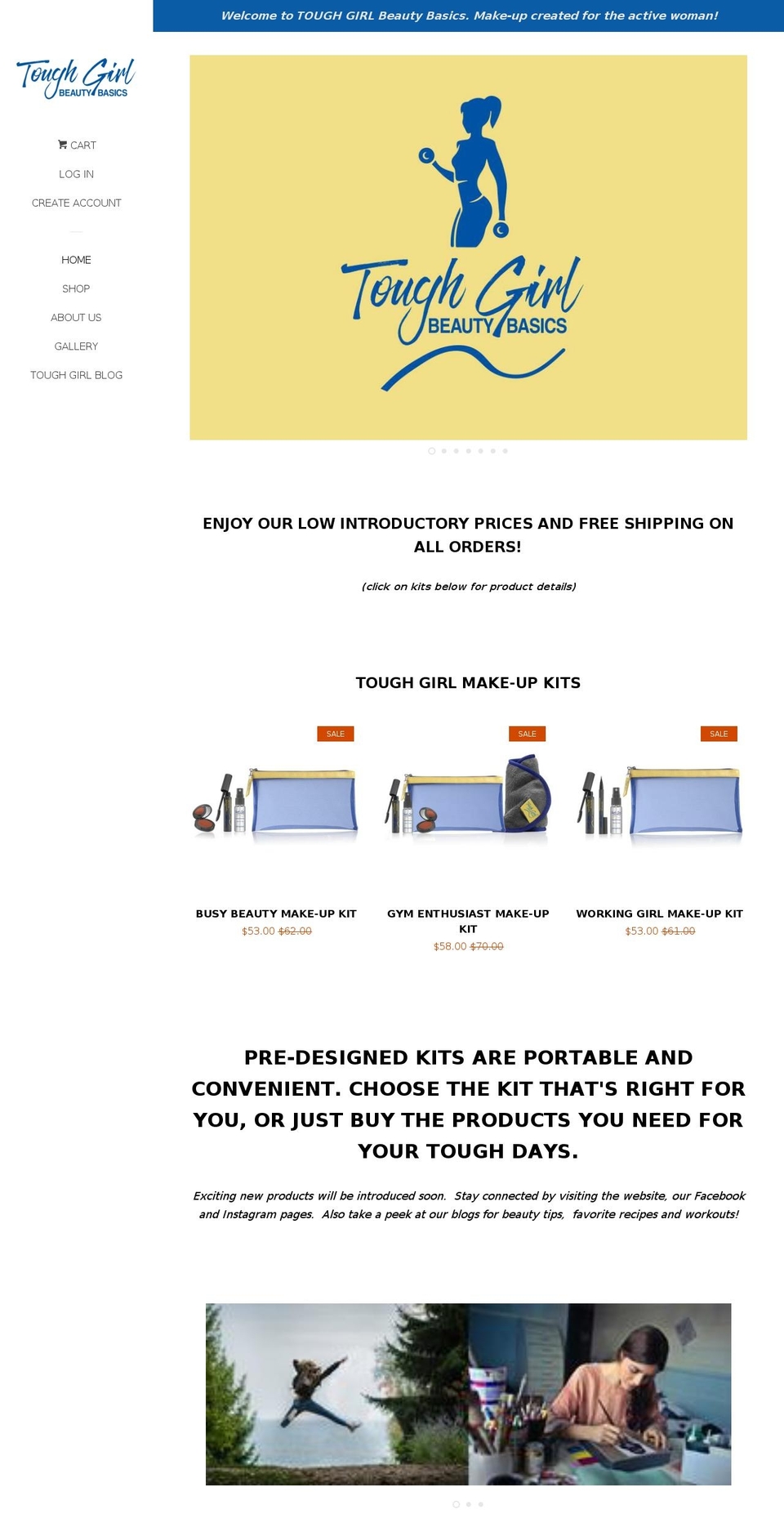 toughgirlbeautybasics.com shopify website screenshot