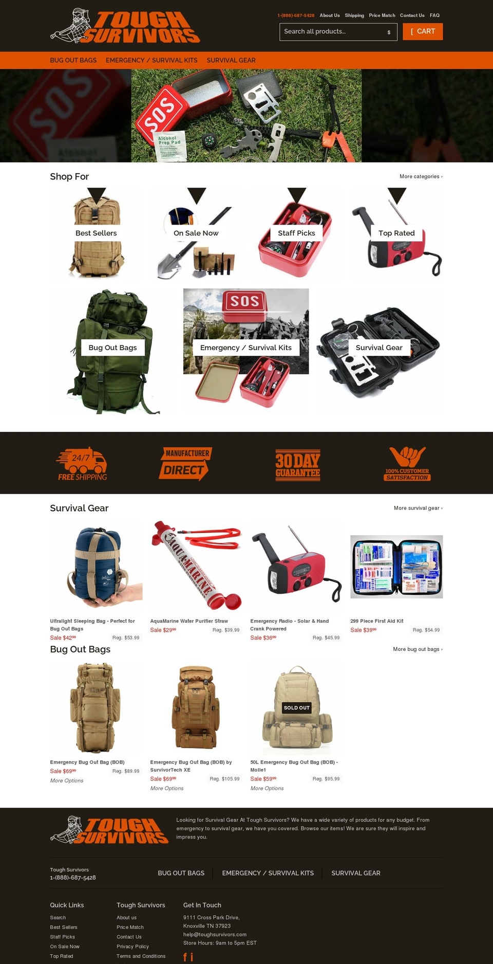 mighty-theme Shopify theme site example toughsurvivors.com