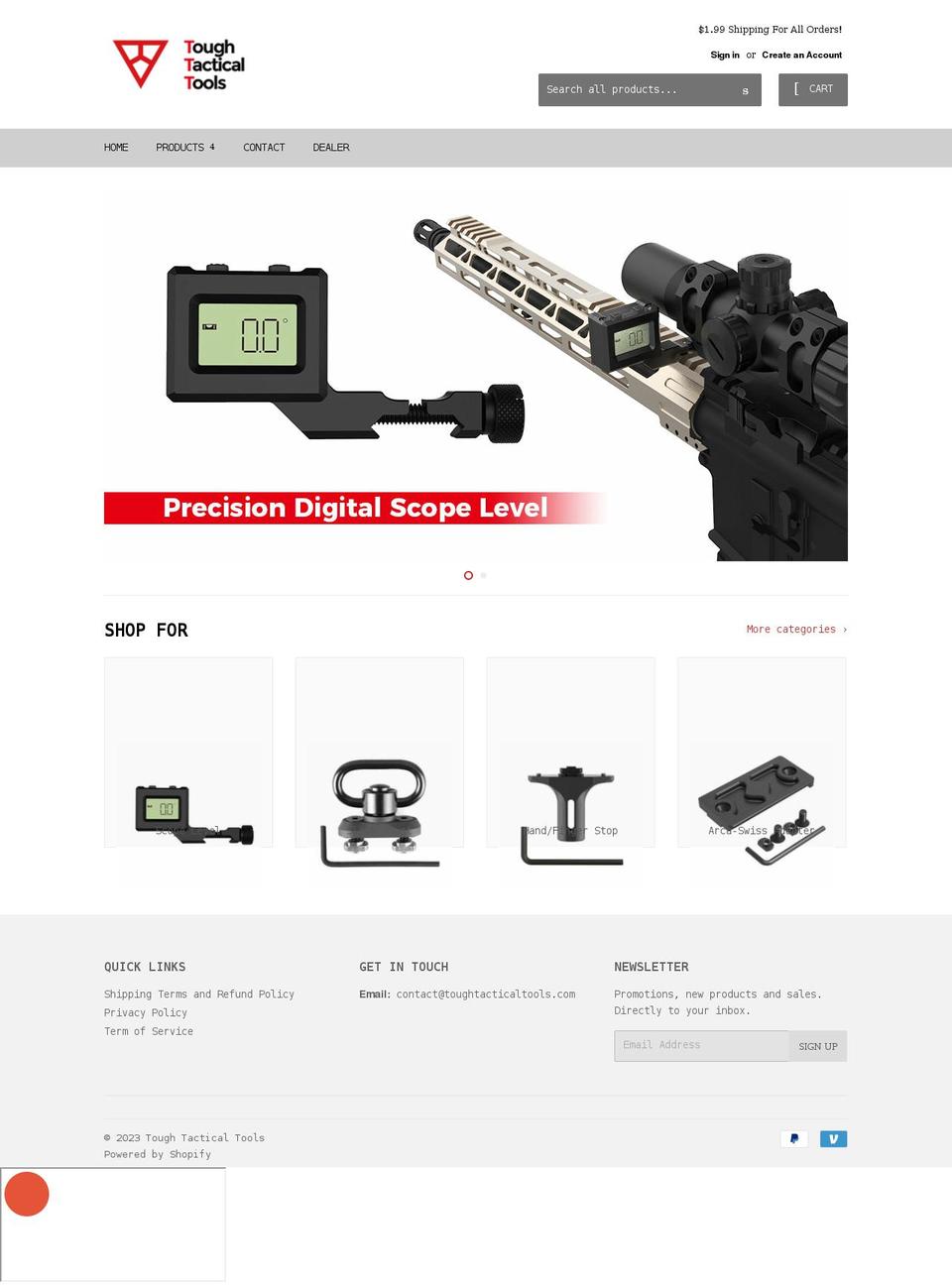 toughtacticaltools.com — Shopify storefront screenshot