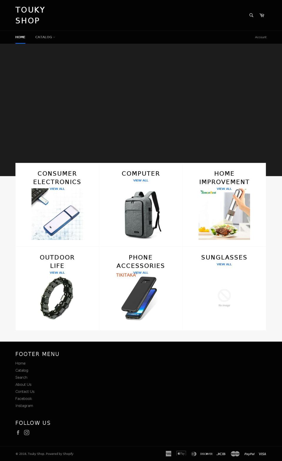 toukyshop.com — Shopify storefront screenshot